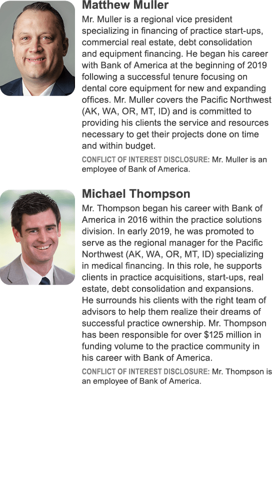 ￼Matthew Muller Mr. Muller is a regional vice president specializing in financing of practice start ups, commercial r...