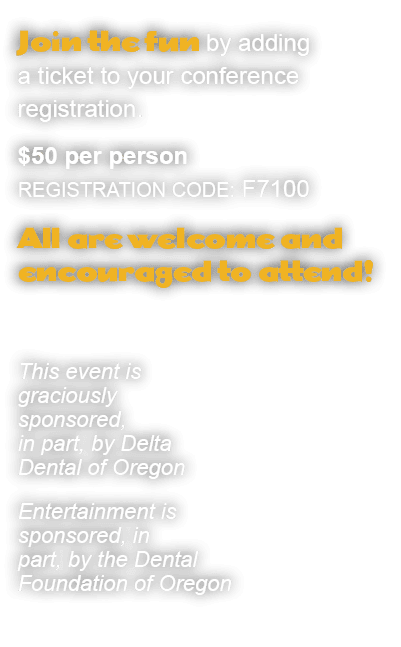 Join the fun by adding a ticket to your conference registration. $50 per person Registration Code: F7100 All are welc...